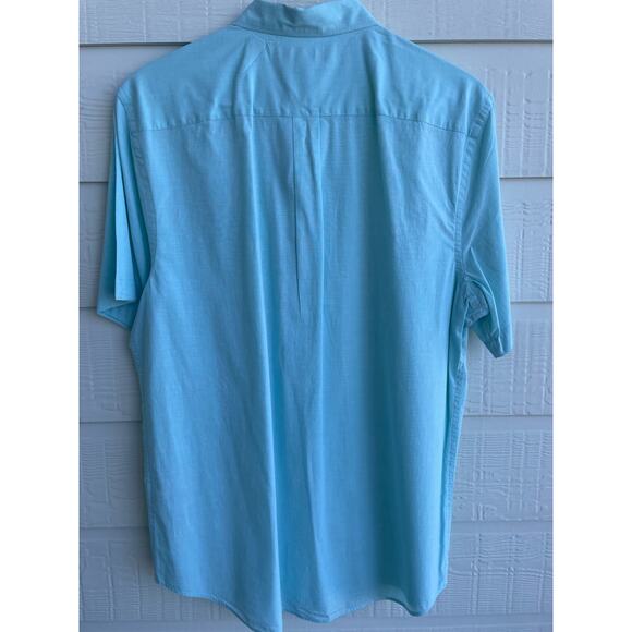 Old Navy Men's  Large tall  slim fit Green button up short sleeve - Picture 2 of 4